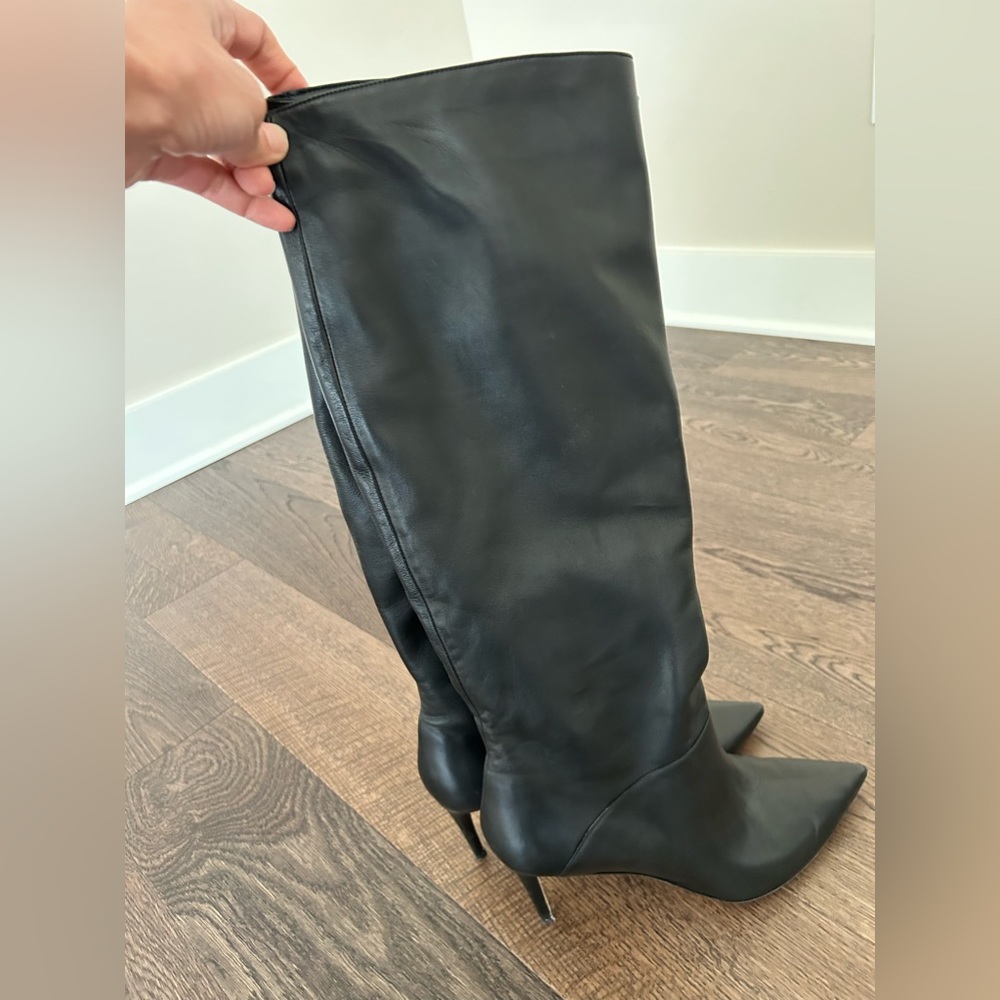 LK Bennett knee heeled boots. Side zipper . European size 42 . Nappa leather